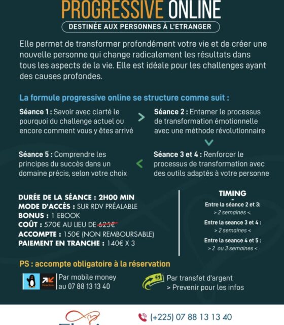 SÉANCE DE COACHING - FORMULE PROGRESSIVE MIX